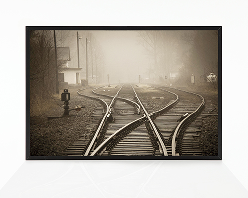ギャラリーフレームと鉄道写真